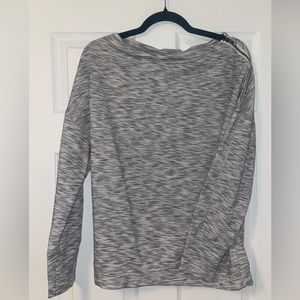 grey zip shoulder sweater (xs)